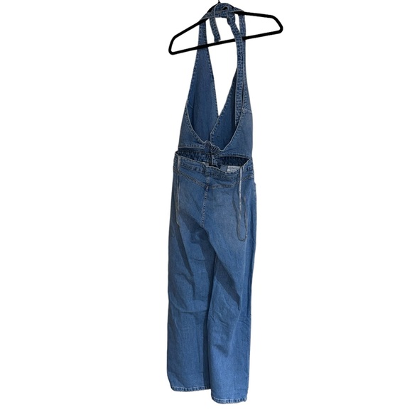 ZARA DENIM TRF HALTER-NECK JUMPSUIT BLUE SIZE S | 7227/080 - Picture 16 of 16